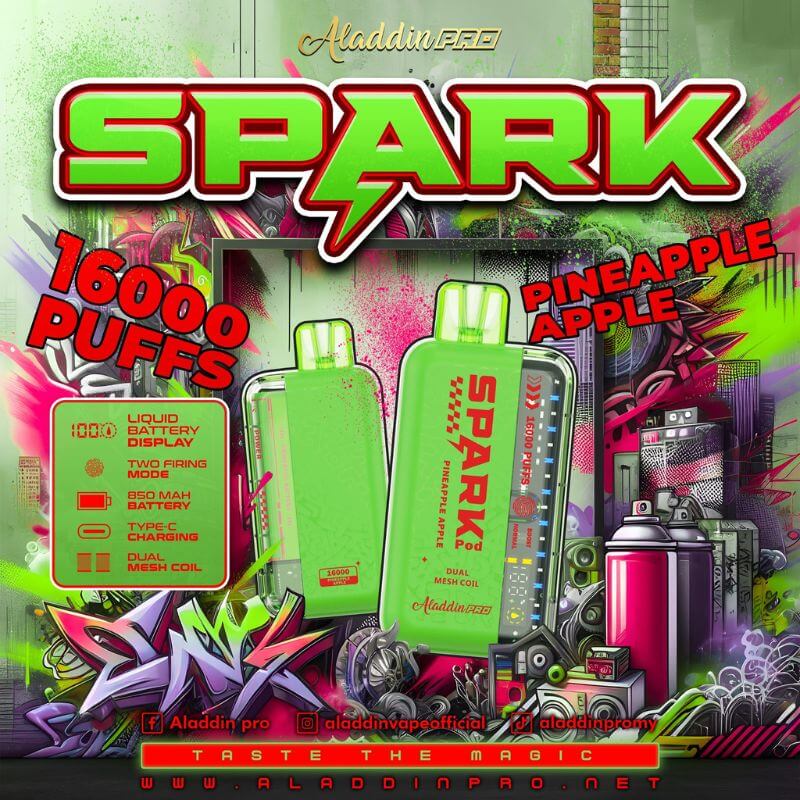 ALADDIN-SPARK-16K-PINEAPPLE-APPLE-SG-Vape-Party