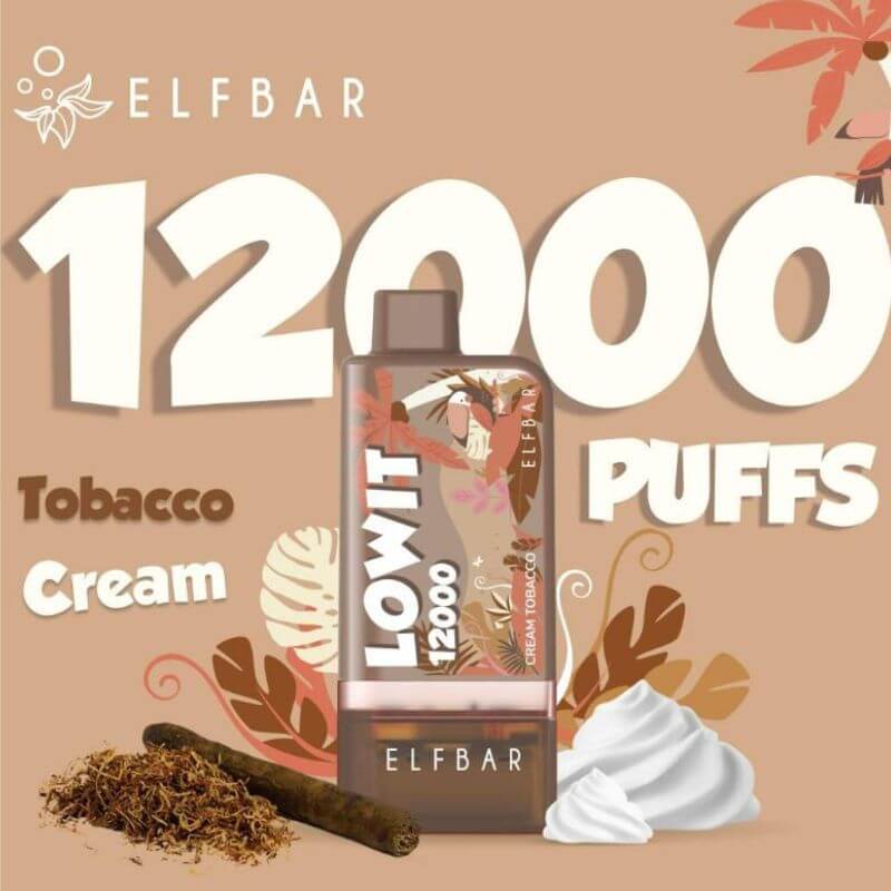 ELFBAR-LOWIT-12K-Tobacco-Cream-SG-Vape-Party