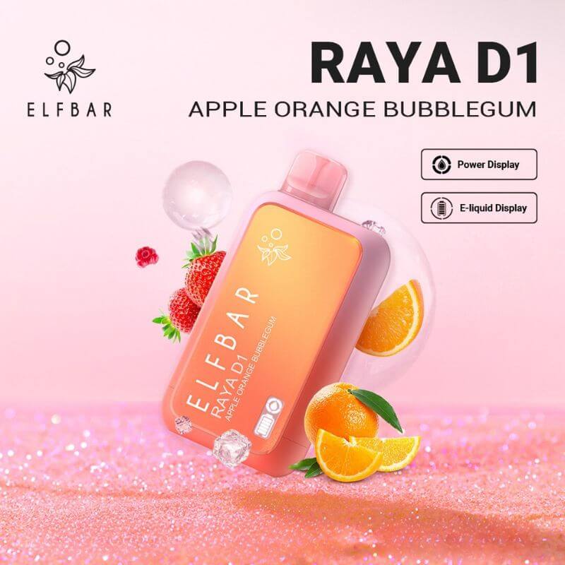 ELFBAR-RAYA-D1-13000-APPLE-ORANGE-BUBBLEGUM-SG-Vape-Party