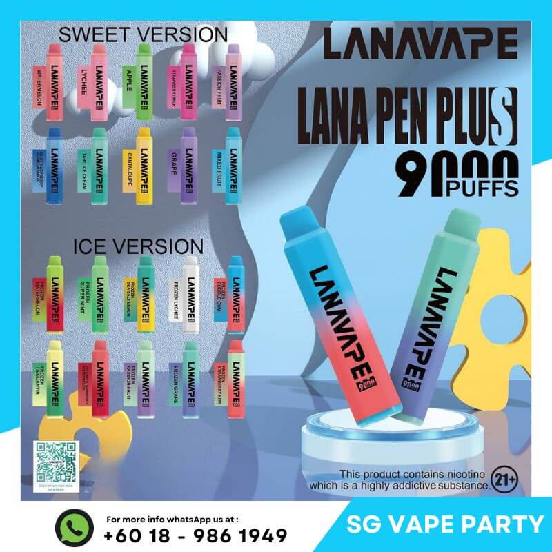 LANA-PEN-PLUS-9000-PUFFS-SG-Vape-Party