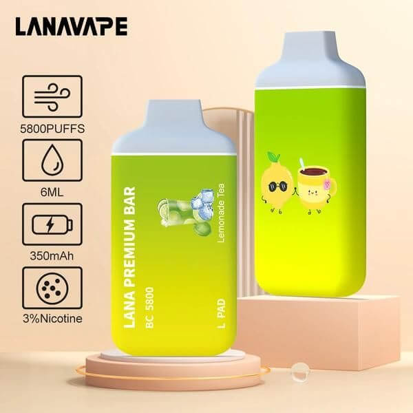 LANA-PREMIUM-BAR-5800-PUFFS-LEMONADE-TEA-SG-Vape-Party