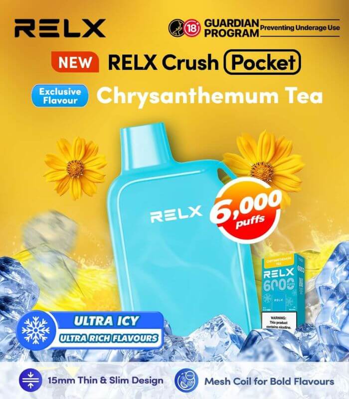 RELX-CRUSH-POCKET-6000-CHRYSANTHEMUM-TEA-SG-Vape-Party