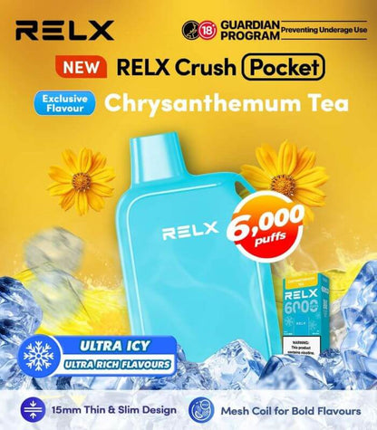 RELX-CRUSH-POCKET-6000-CHRYSANTHEMUM-TEA-SG-Vape-Party