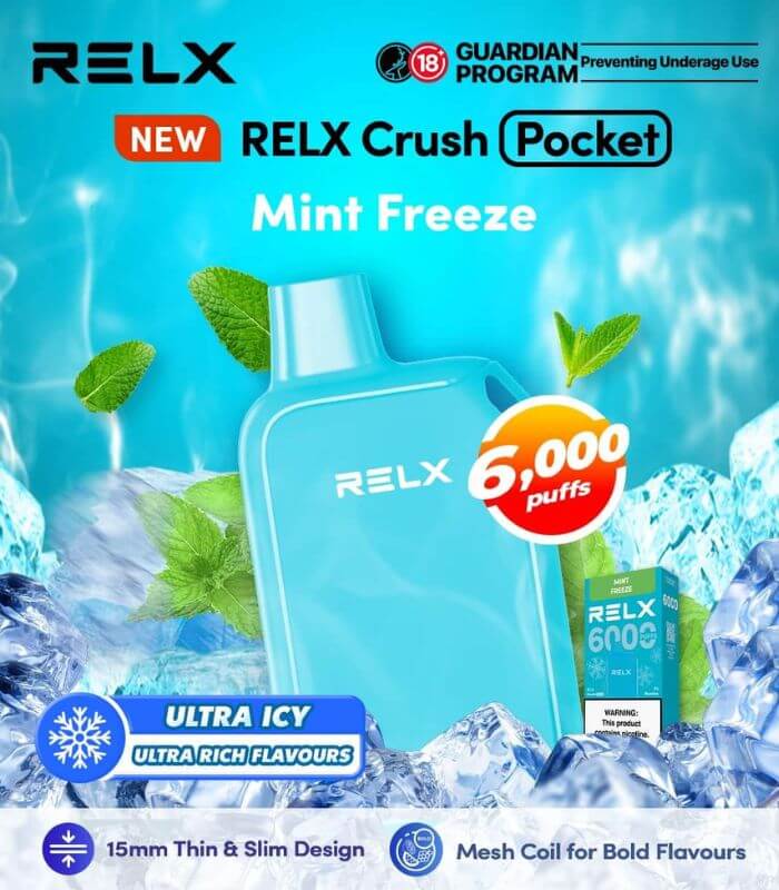 RELX-CRUSH-POCKET-6000-MINT-FREEZE-SG-Vape-Party