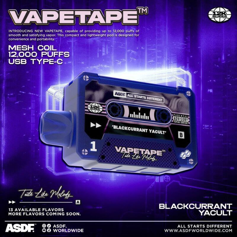 VAPETAPE 12000 BLACKCURRANT YACULT