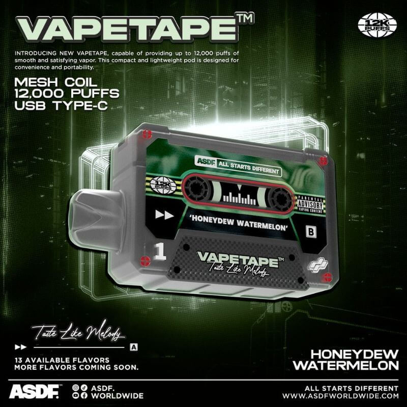 VAPETAPE 12000 HONEYDEW WATERMELON