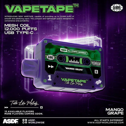 VAPETAPE 12000 MANGO GRAPE