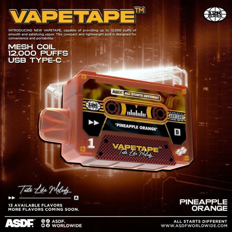 VAPETAPE 12000 PINEAPPLE ORANGE