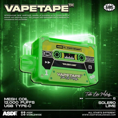 VAPETAPE 12000 SOLERO LIME