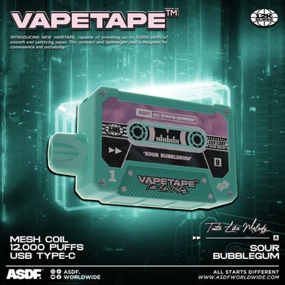 VAPETAPE 12000 SOUR BUBBLEGUM