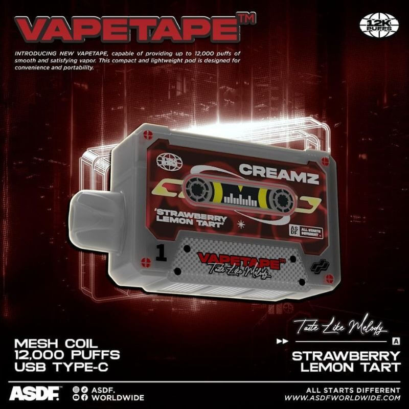 VAPETAPE 12000 STRAWBERRY LEMON TART